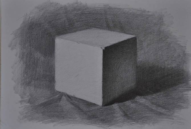 素描石膏像正方体如何画？怎么画好素描正方体？