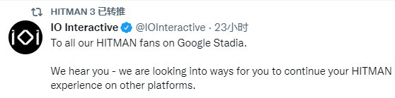 【《杀手》开发商IO将考虑谷歌Stadia云游戏的存档转移】谷歌云游戏平台Stadia将于2023年1月份关闭，这让游戏