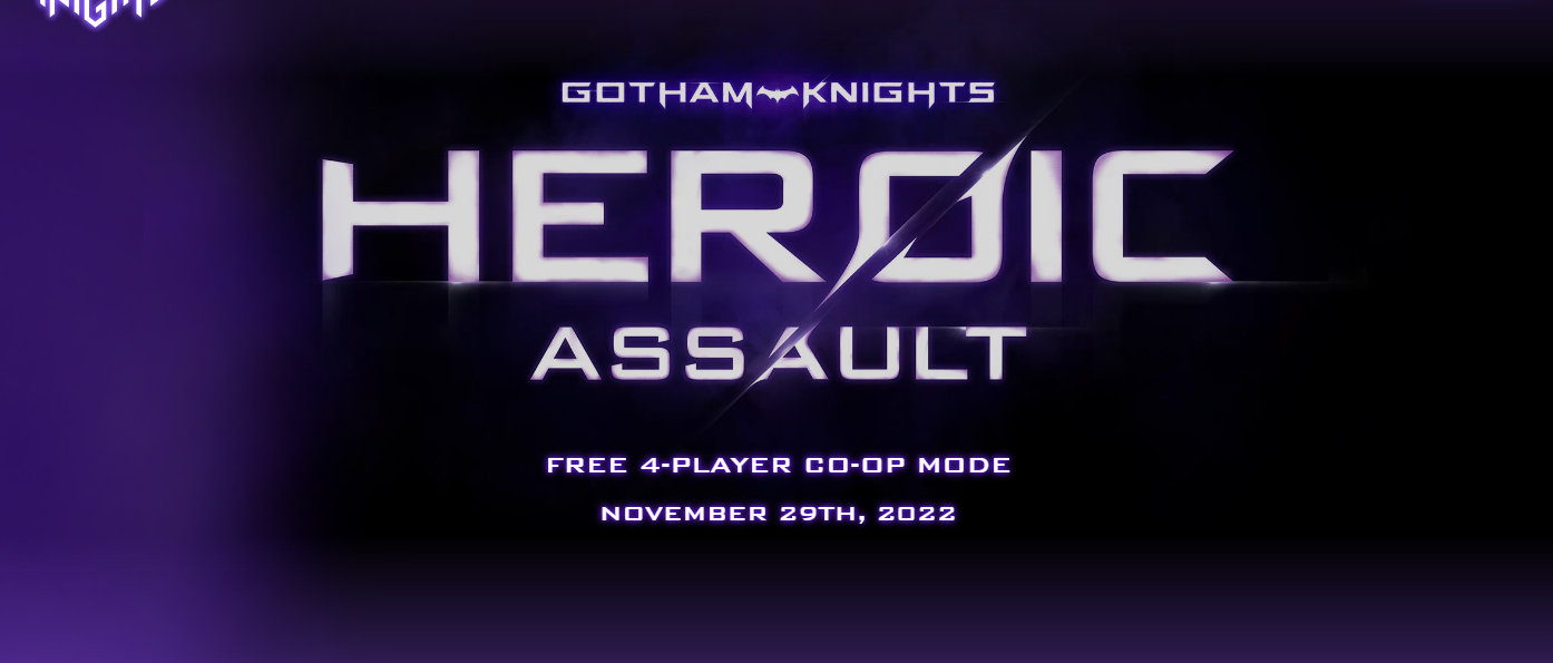 【《哥谭骑士》将推出免费的4人合作游玩模式】《哥谭骑士》官方宣布将在11月29日推出四人合作模式“HEROIC ASSA